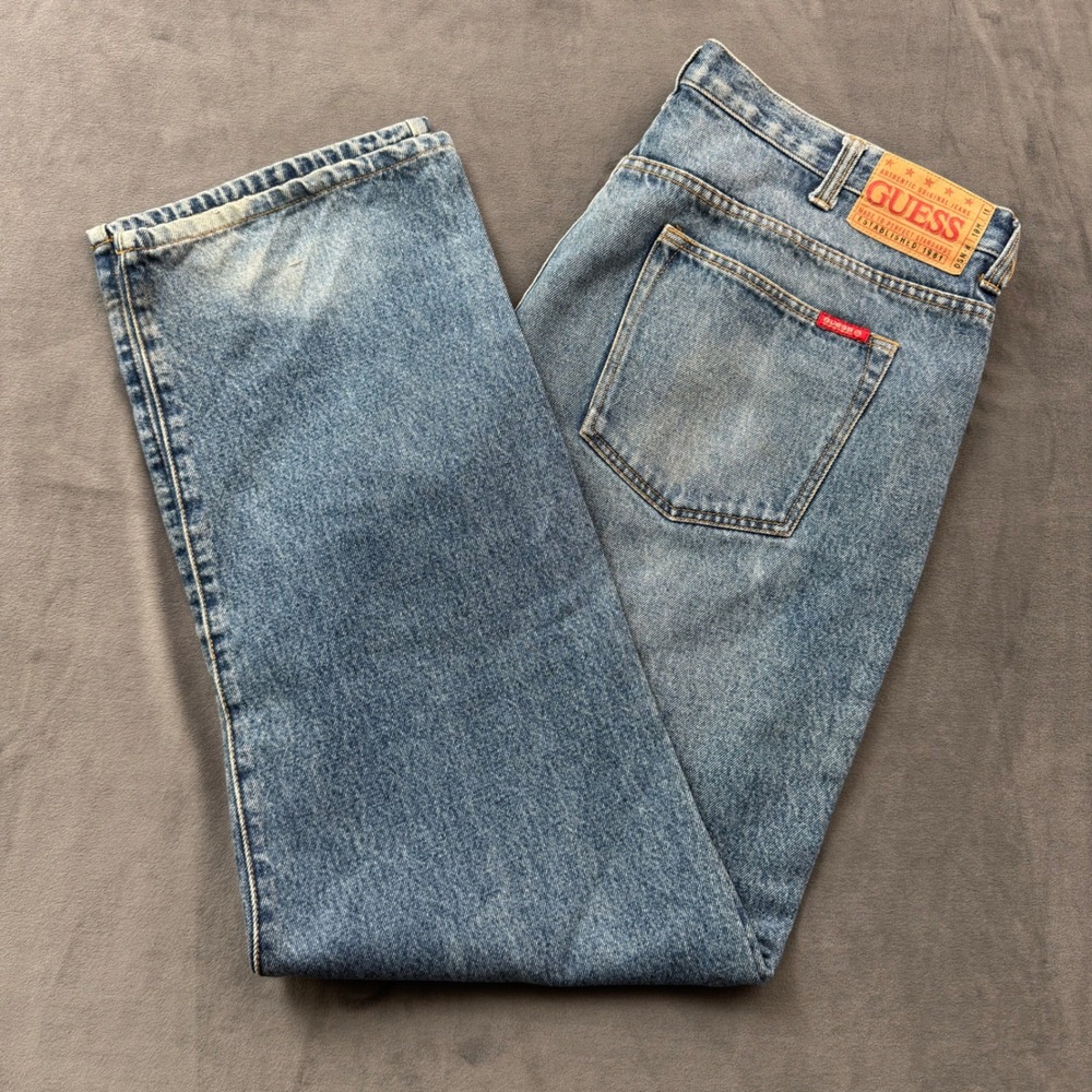 Vintage Guess Jeans Mens 40 Medium Wash Straight Leg Denim